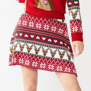 Born Famous Junior Reindeer Holiday Skirt
